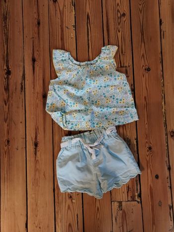 Ensemble blouse + short Obaïdi 3 mois