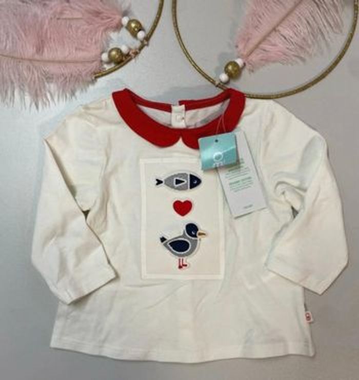T-shirt bébé fille - neuf - Obaïbi - Taille 6 mois