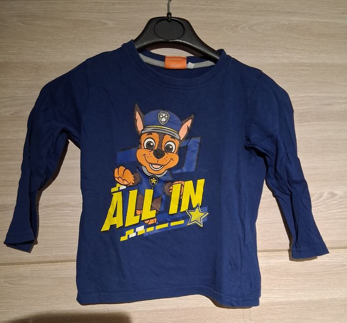 Tee-shirt manches longues chase patpatrouille taille 6ans - photo numéro 2