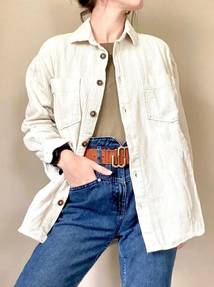 Veste Chemise Bizzbee crème en taille XS - photo numéro 2