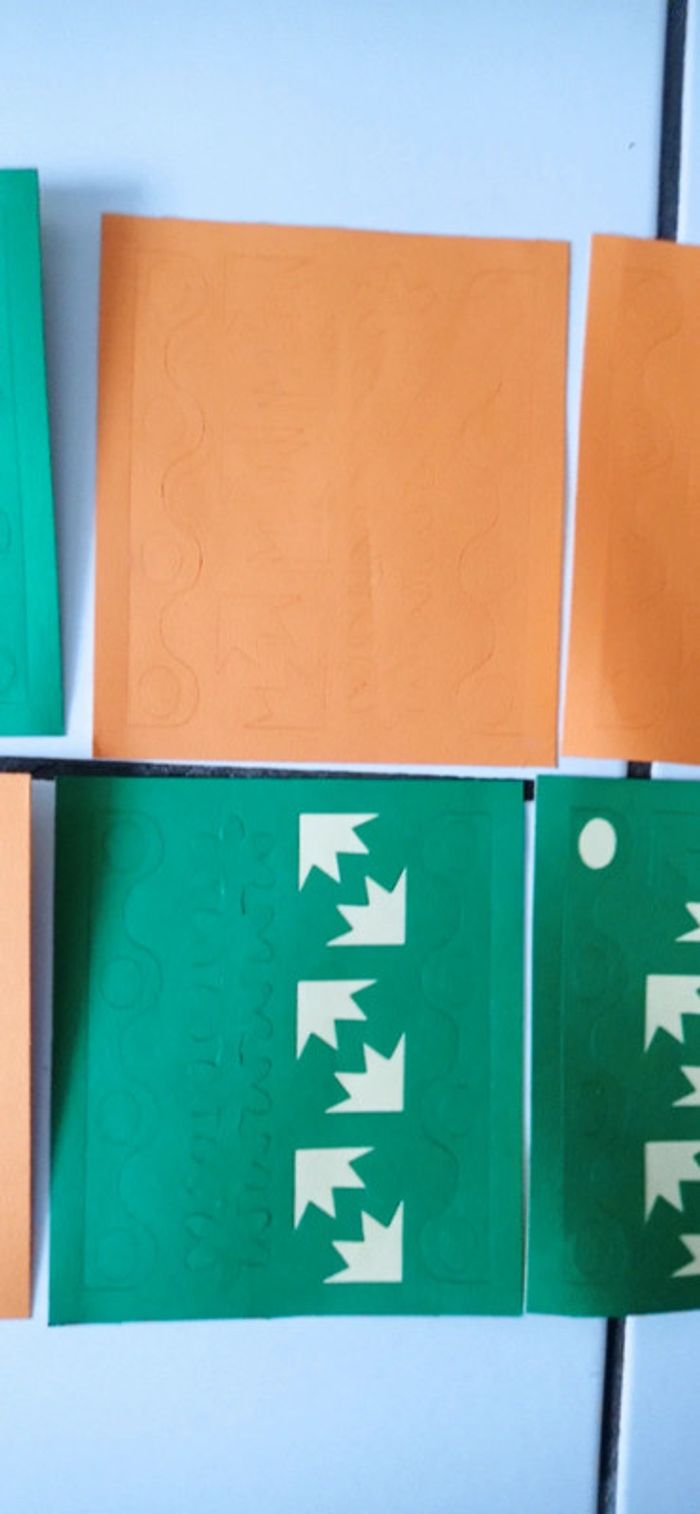 Lot de découpe autocollante verte orange - photo numéro 2