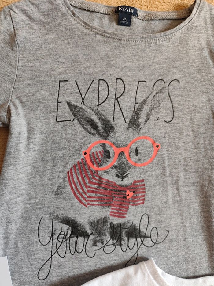 Lot de 2 tee-shirts manches longues 4 ans Kiabi - photo numéro 4