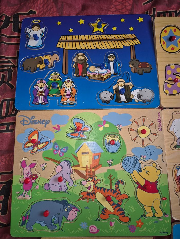 Lot de 6 puzzles en bois enfant - photo numéro 2