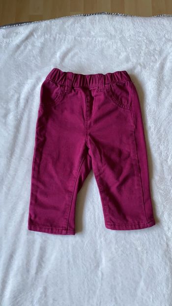Pantalon épais bordeaux / Noukies - 9 mois - 74 cm