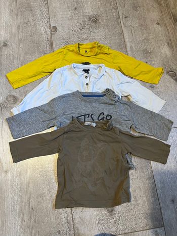 Lot de 4 t shirt manche longue