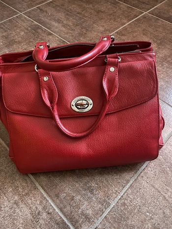 Sac Arthur et Aston en cuir rouge