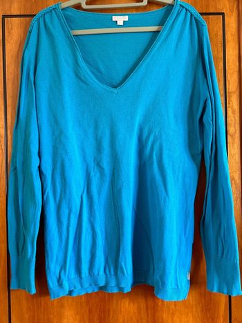 Pull turquoise 42 Mer du Nord
