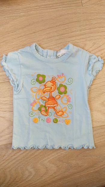 T-shirt oiseau bleu 3 mois