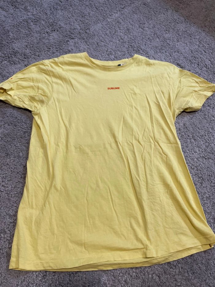 T shirt homme taille M coton jaune sublime LI Paris - photo numéro 2