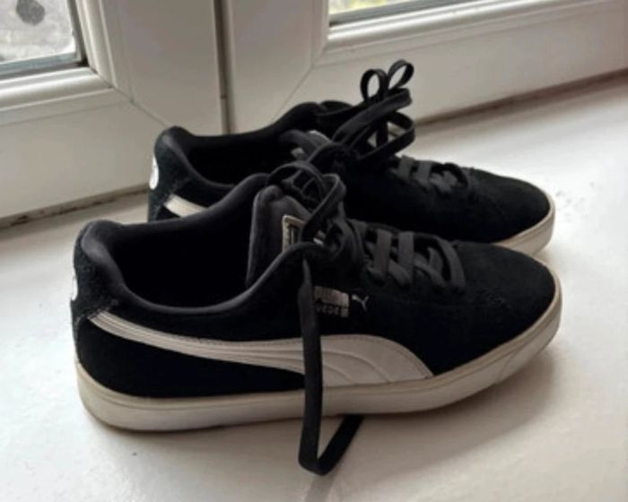 Puma Suède noir et blanc - photo numéro 2
