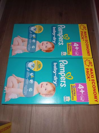 Couches pampers baby-dry taille 4+ maxi economy 