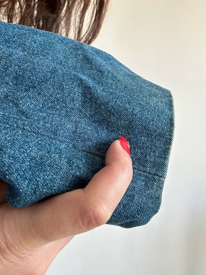 Veste blazer en jean vintage années 80 taille S - photo numéro 11