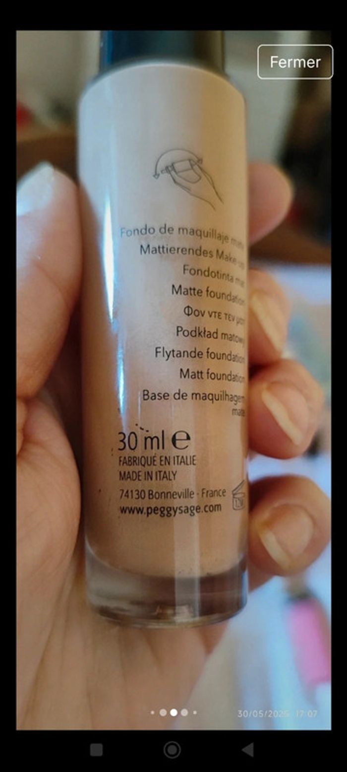 Peggy Sage Fond de teint Mat Teinte 2M Beige Naturel 30 ml - photo numéro 10