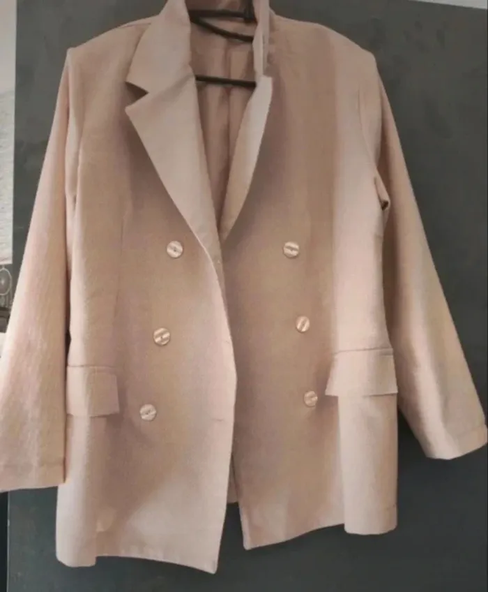 Veste blazer femme taille 3 beige - photo numéro 2