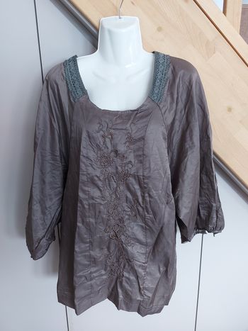 Blouse satinée