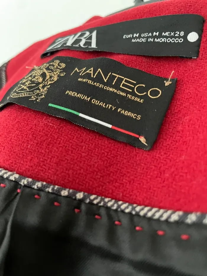 Manteau en laine Zara collection manteco à boutonnage croisé taille M - photo numéro 16