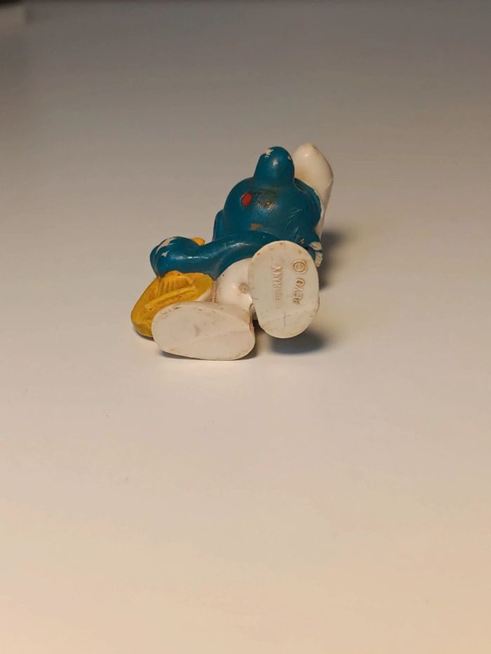 Figurine vintage Schtroumpf mandoline peyo W.germany - photo numéro 5