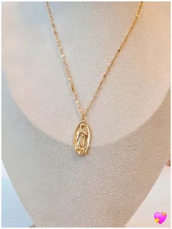 Collier Médaille Vierge Marie Doré – inspiration Zag