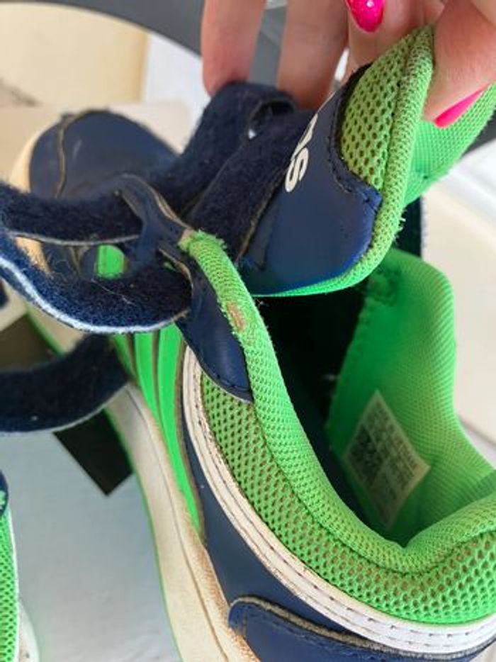 Basket adidas Hoops 3.0 bleu et vert taille 29 - photo numéro 10