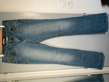 Jean bleu clair Camaïeu avec strass métal