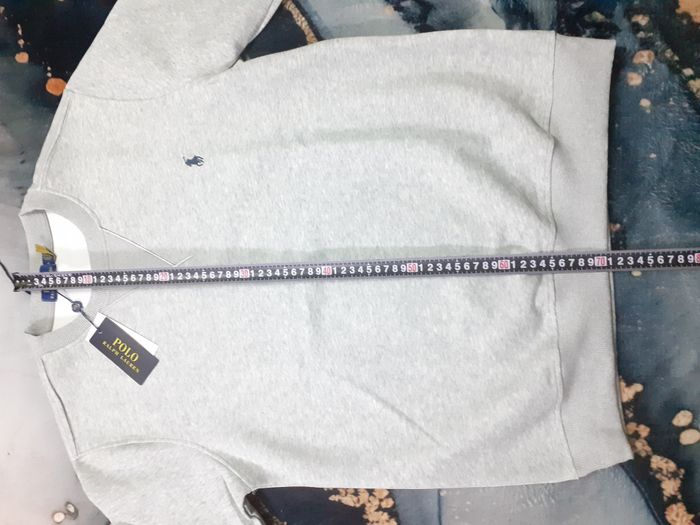Sweat col rond RALPH LAUREN - Taille L - Couleur gris logo brodé noir - NEUF - photo numéro 3