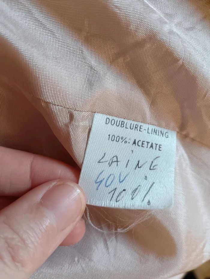 Veste blazer crème/beige laine Alain Chabason Paris - photo numéro 9
