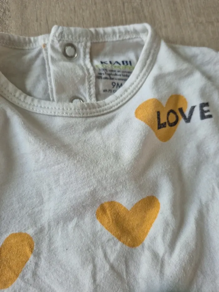 Pyjama cœur jaune - photo numéro 2