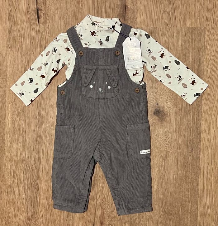 Ensemble bodies + salopette Sergent major neuf