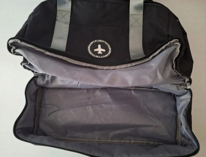 Sac de voyage à bandoulière noir et gris Dream Travel - photo numéro 3