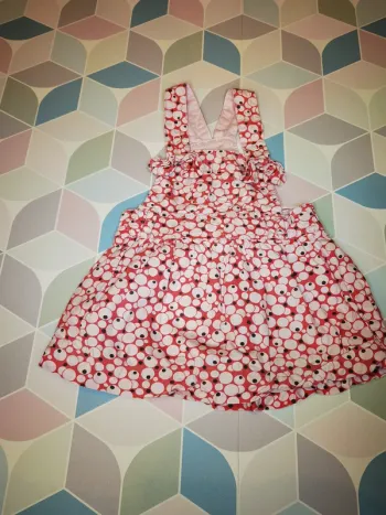 D3412 - salopette robe fille 6 mois