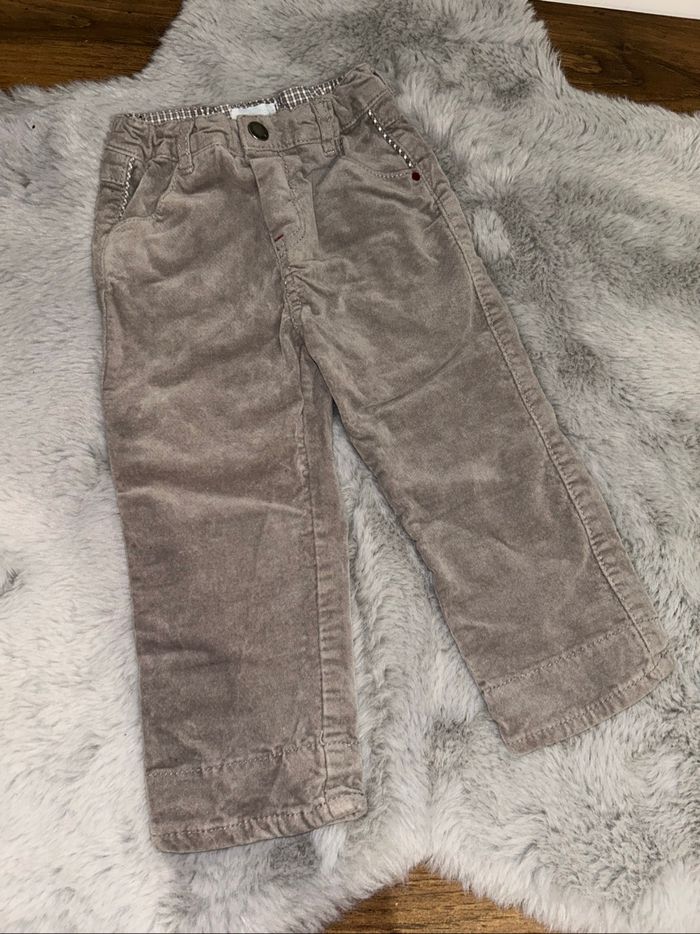 Pantalon style velour gris - 18 mois - Obaïbi