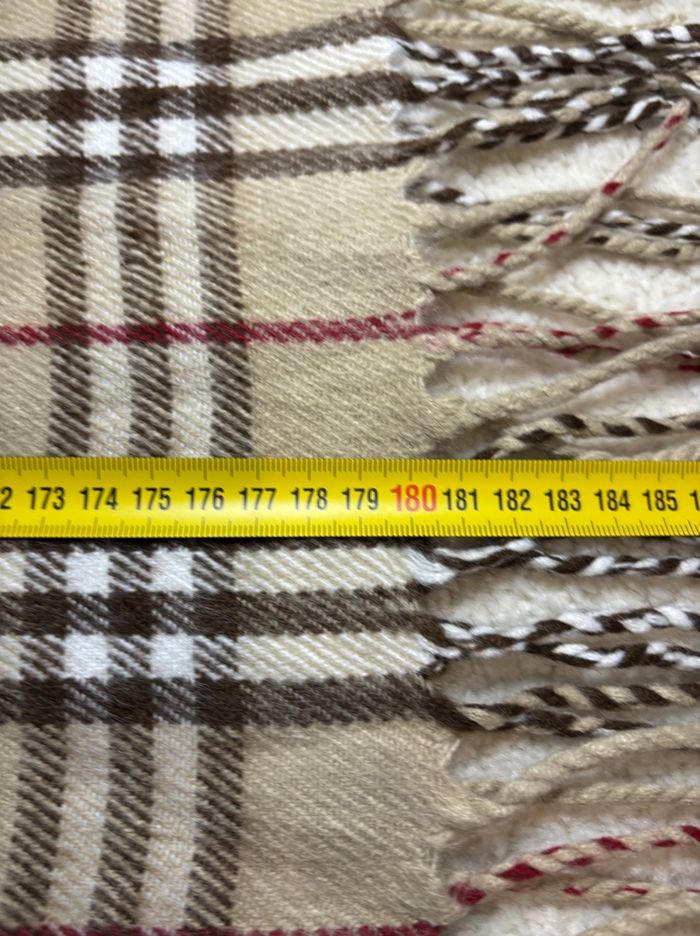 Écharpe Burberry Vintage en laine à carreaux/tartan Beige/Crème - photo numéro 4
