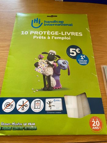 Pochette de 10 protège livre