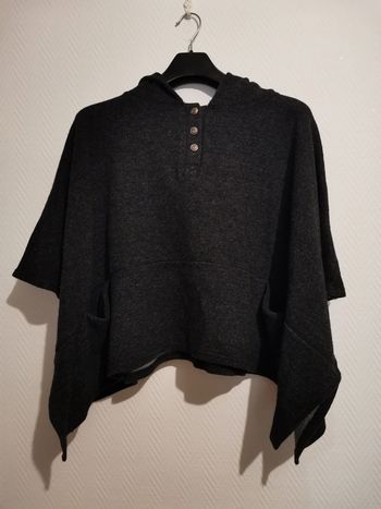 Cape grise à capuche-- made in KOREA
