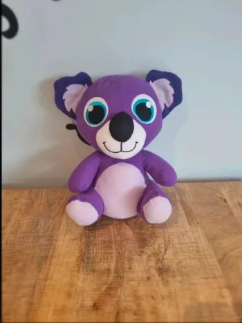 Peluche koala 25 cm violet