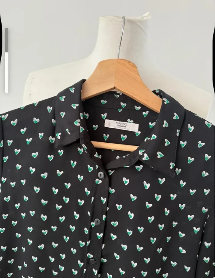 Jolie chemise Mango S/36 cœur - photo numéro 2