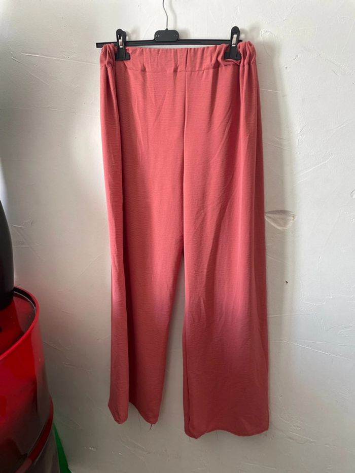 Pantalon en lin rose corail 710 - photo numéro 3