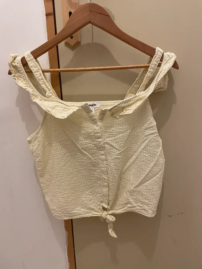 Top vichy jaune - photo numéro 2