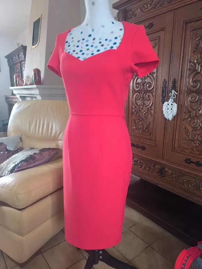 Superbe robe rouge corail - photo numéro 3
