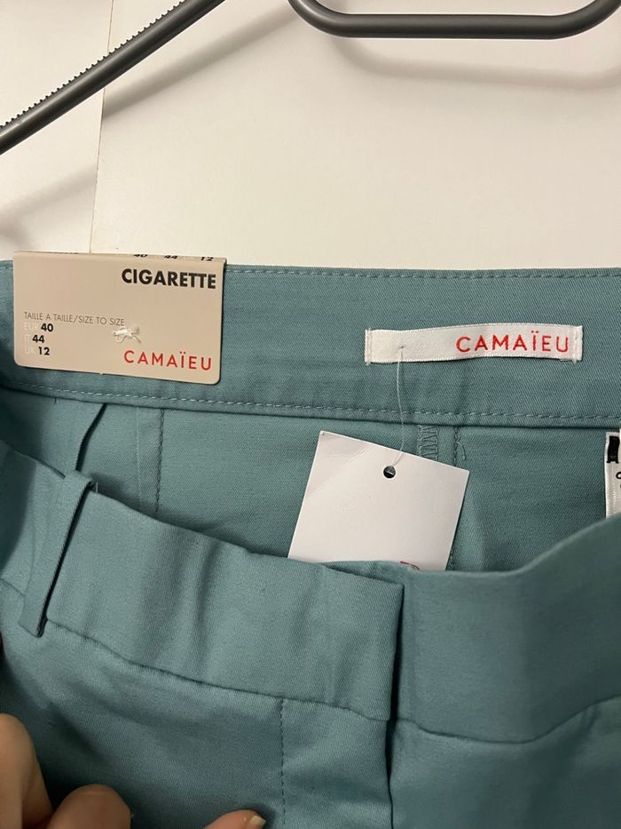 Pantalon cigarette bleu clair Camaïeu - photo numéro 3
