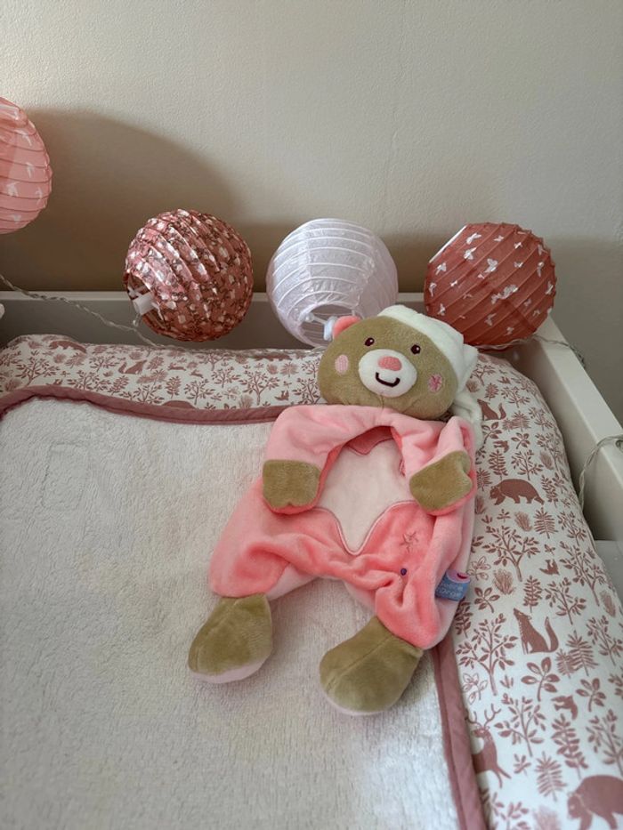 Doudou Ourson Rose Sucre d’orge
