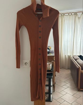Robe longue marron
