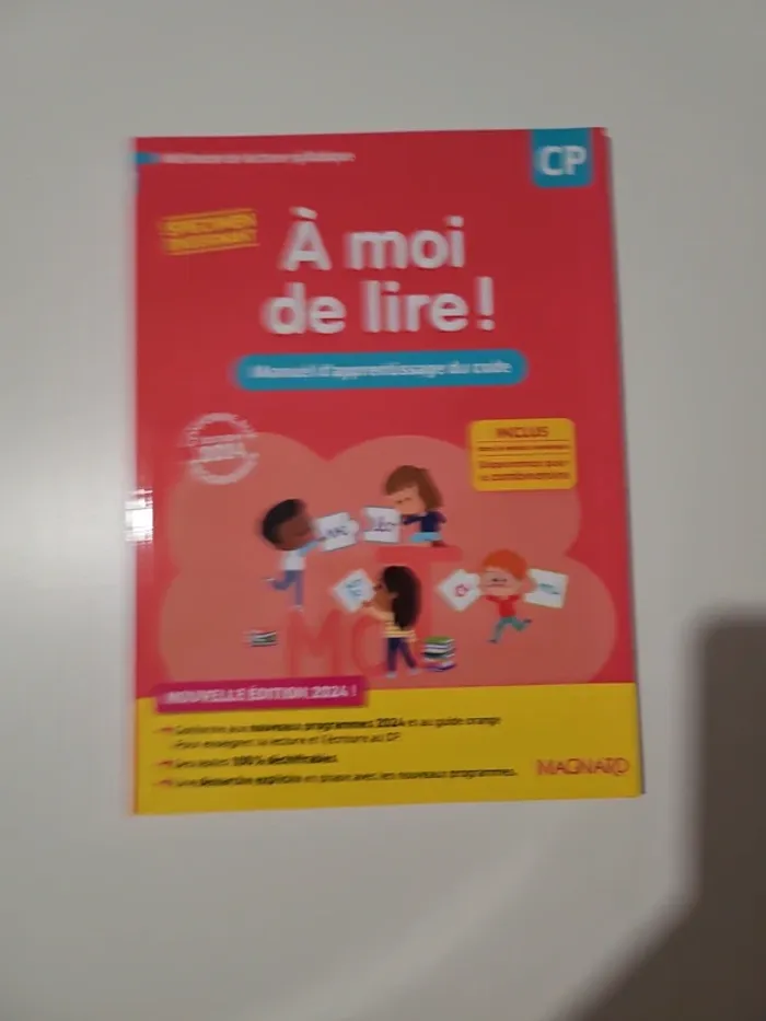 Manuel A moi de lire CP apprentissage code