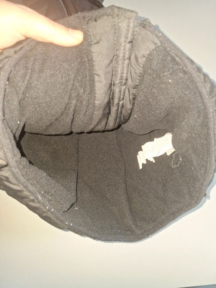 Doudoune à capuche doublure polaire - noir - photo numéro 8