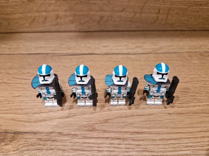 Figurines type lego 4 clones vert star wars - photo numéro 4