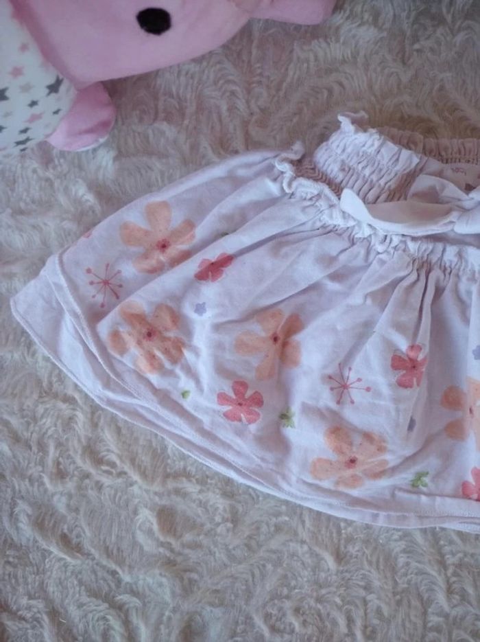 Jupe Fille 6 mois Fleurs Gémo 100% coton - photo numéro 3