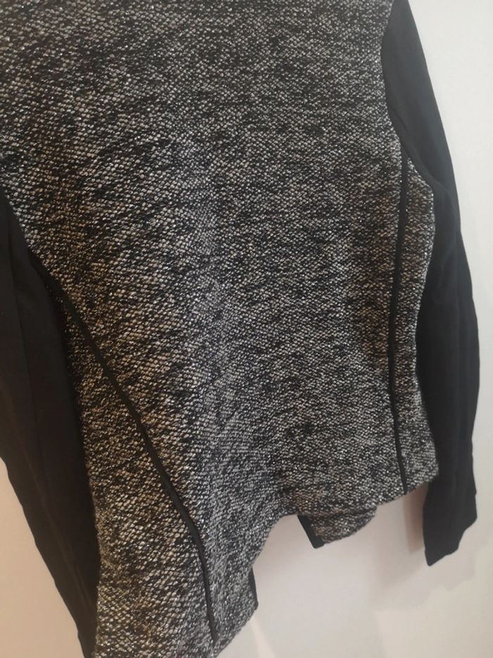 Veste noir brillante camaïeu - photo numéro 7