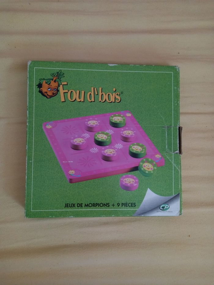 Jeu de société en bois jeu du morpion - photo numéro 2