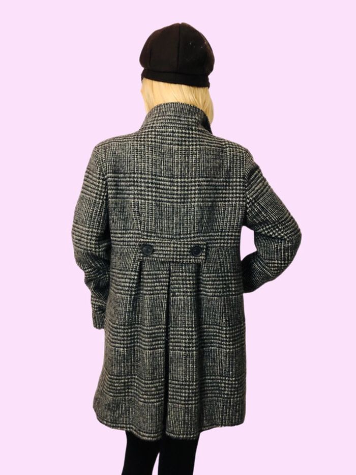 🖤Joli manteau à carreaux en laine alpaga Zara vintage 2000 Y2K wool alpaca coat🩶 - photo numéro 7