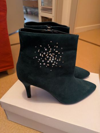 Bottines dain vert sapin